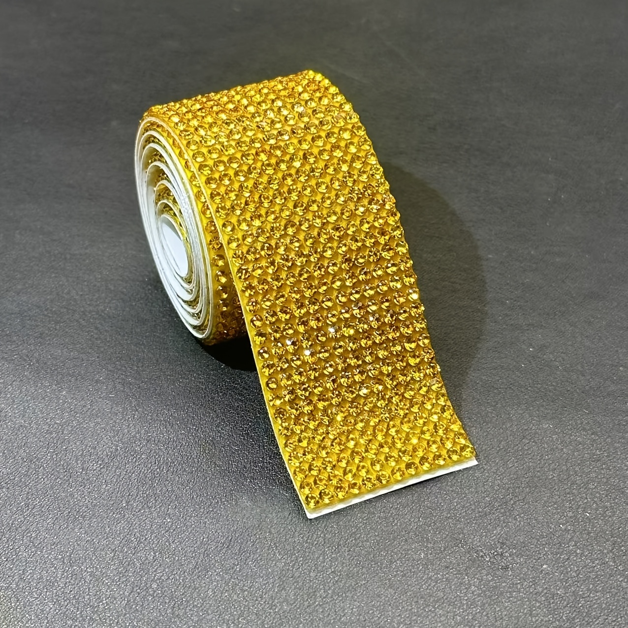 Image of Sparkling 12-row Self-adhesive Crystal Rhinestone Ribbon - Diy Bling Sticker Roll For Crafts, Phone & Car Decor, Jewelry Making Supplies