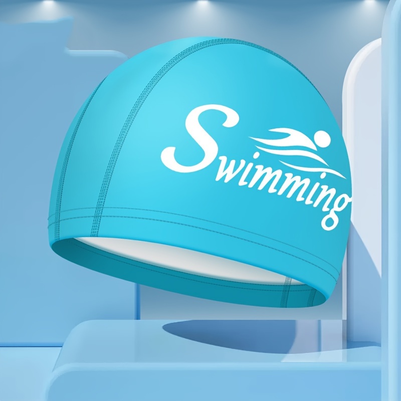 Pu Swim Cap For Men And Women, Solid Color, Extra Large, Breathable, Waterproof, Non-constricting, For Long Hair