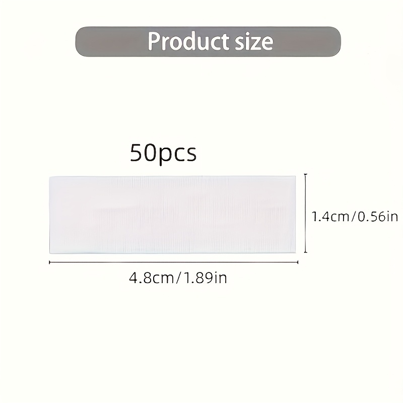 50pcs Iron-on Clothing Labels, Precut Name Tags For Uniforms, Laundry, Daycare, College