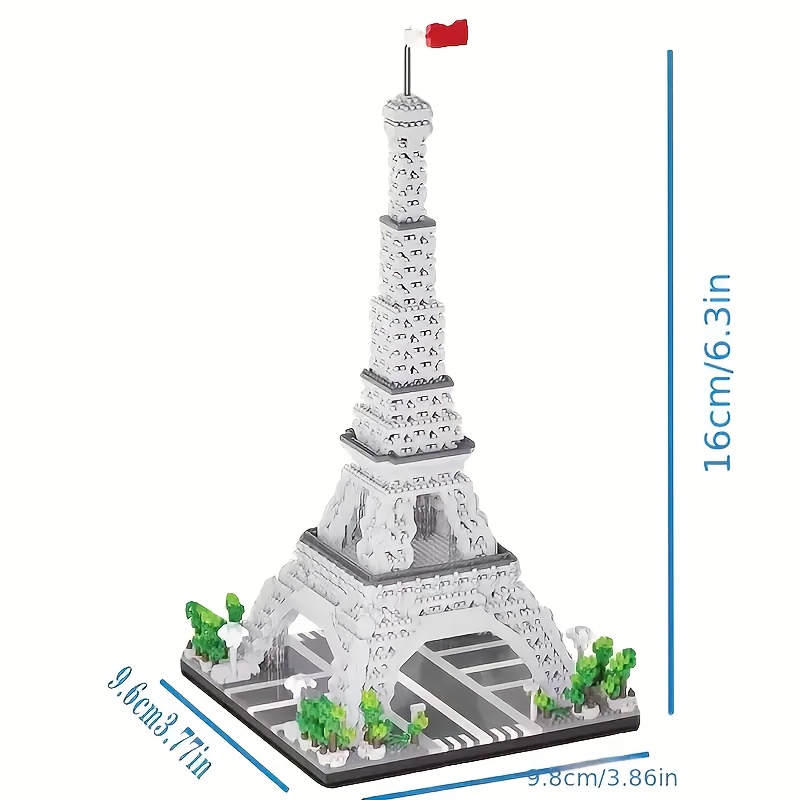 3585pcs Eiffel Tower Micro Building Blocks - Complex 3D Puzzle Toy for Creative Learning and Unforgettable Gift Experience, Collectible Keepsake Model, Birthday Present