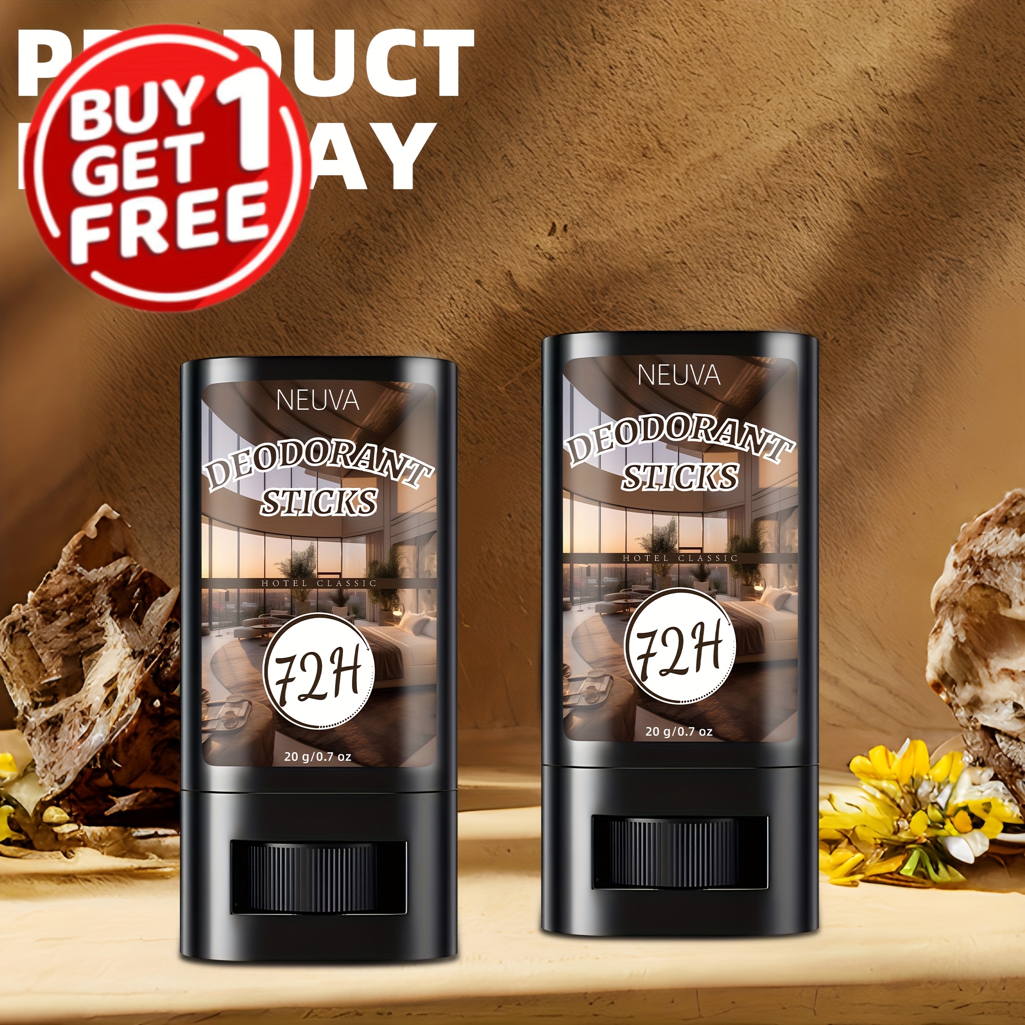 Image of [buy 1 Get 1 Free] Fragrance Deodorant Stick, Lasting 72 Hours, To Odor And Stickiness, Suitable For Armpits, Hands, Feet, And Private Parts, Designed For Portable Travel