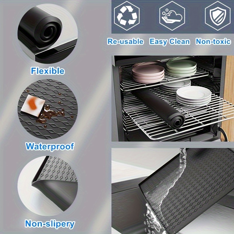 premium silicone top protector mat for washers dryers dustproof quick dry non slip waterproof cover pad for laundry room kitchen home use details 3