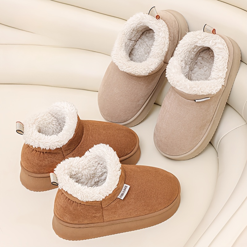 

Simple Women's Home Autumn And Winter Warm Plush Short Boots, Outdoor Anti-slip Short Boots