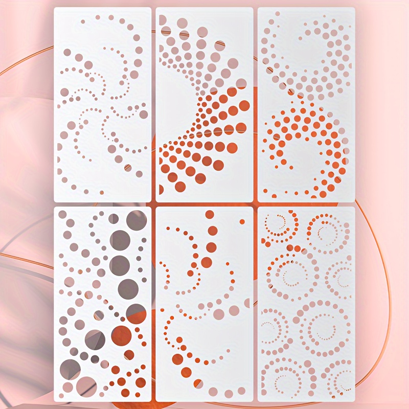 Set Of Geometric Stencils, Reusable Abstract Templates Measuring 5.5 X 11 Inches, Suitable For Fabric, Journaling, Decorative Projects, And Any Craft
