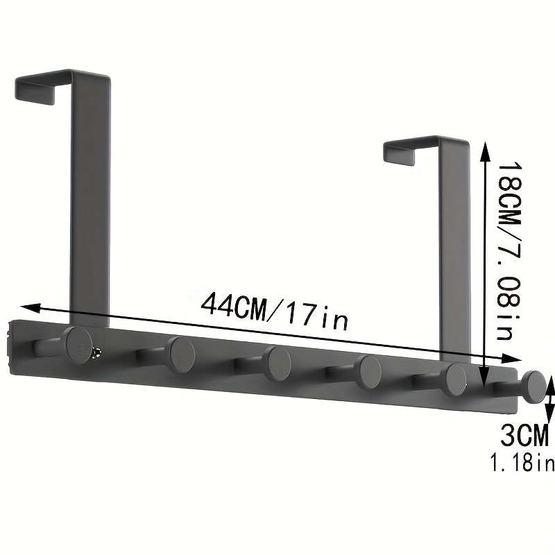 Image of No-drill Over-the-door Hook, Heavy-duty Door Hanger For Coats, Jackets, Sweatshirts, Towels, Scarves, Clothes, Hats, Handbags, And Backpacks