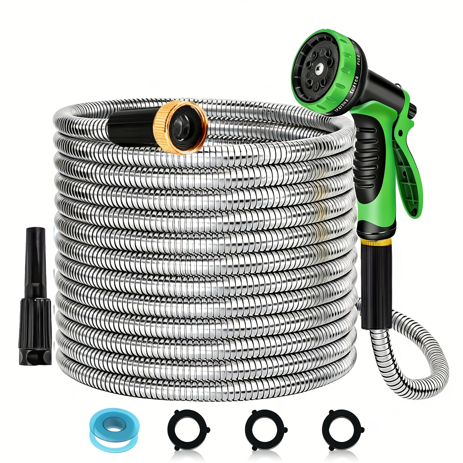 TEMU 100-foot Heavy-duty Water Hose, 14mm, In Lengths Of 10 Feet, 25 Feet, 50 Feet, 75 Feet, And 100 Feet. Specifically Designed For Garden Use.