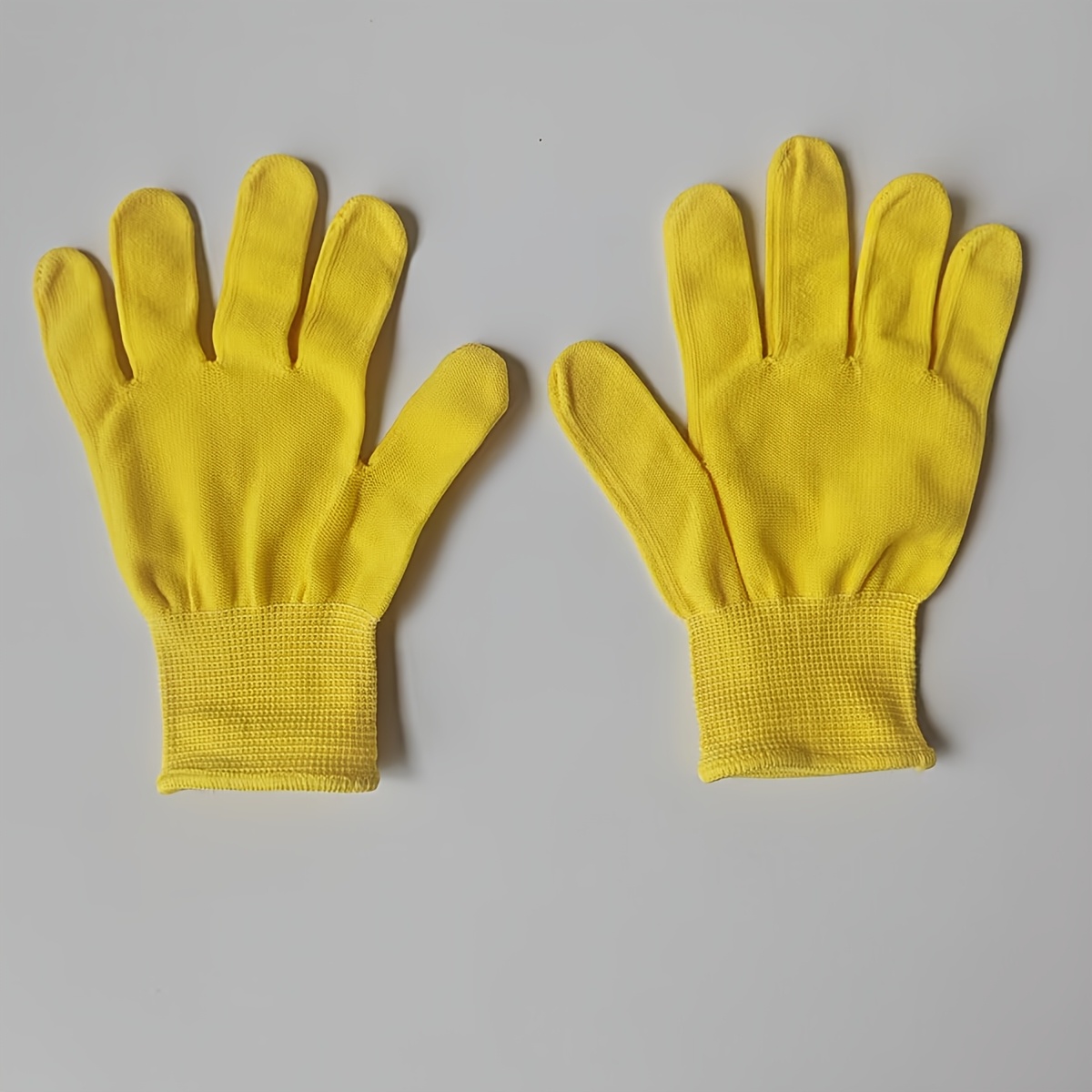TEMU Un di guanti gialli in nylon da donna, per t癡 della signora, cosplay e decorazioni per costumi