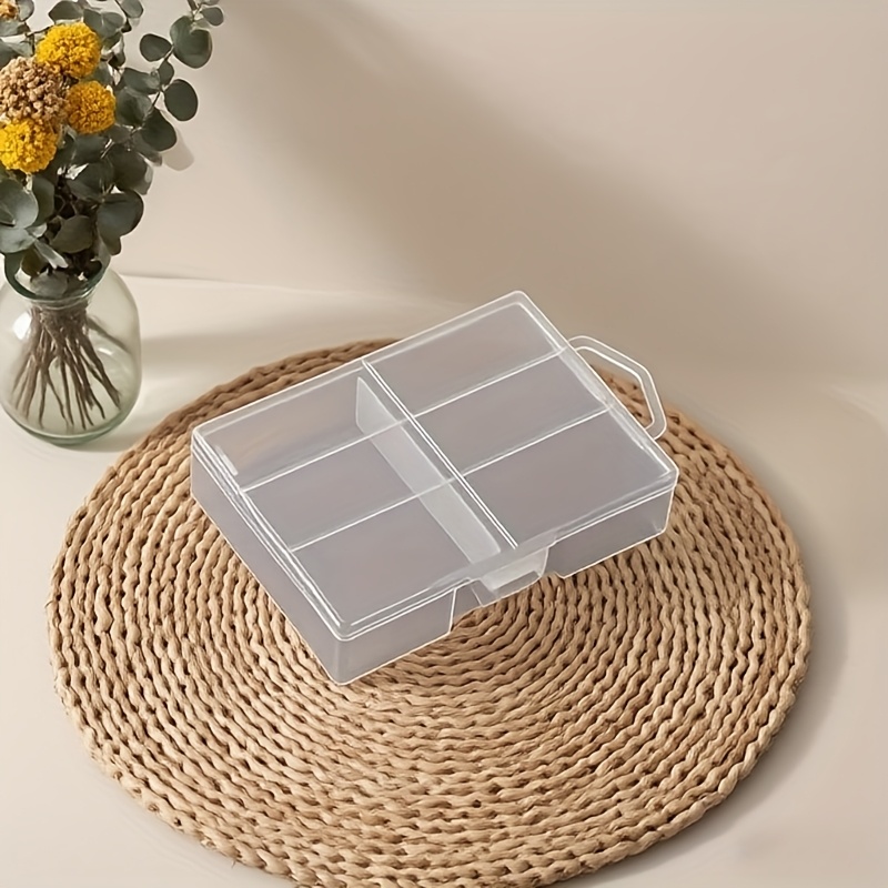 Image of Multifunctional Transparent Battery Storage Box - Can Hold 24 Aa Or Aaa Batteries, Durable Plastic Finishing Box, Home Tissue Storage Box