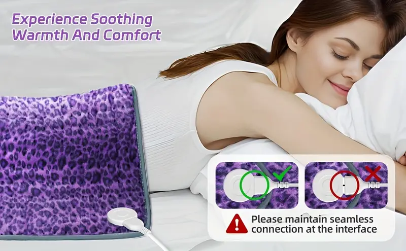 xl double sided heating pad with remote control electric back neck shoulder blanket adjustable heat settings auto shut off soft purple polyester ideal gift for men women mom dad adjustable heating pad quilted texture soft polyester Product details 3