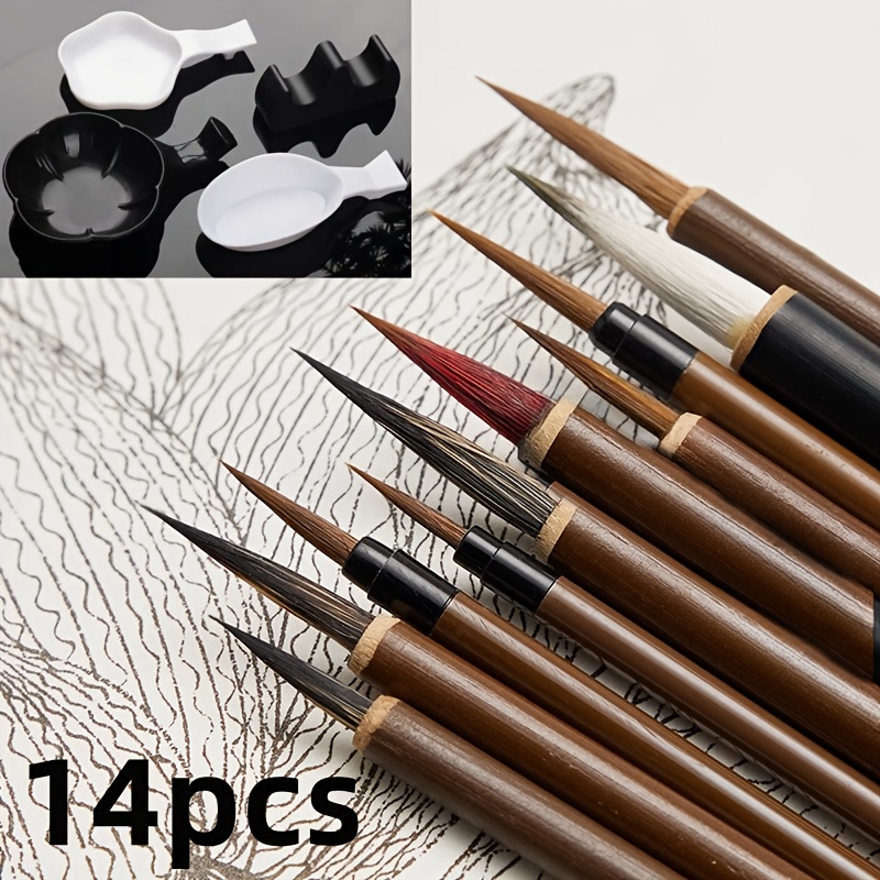 TEMU 14pcs Line Drawing Pen Set - Drawing Fine Line Drawing Pen, Art Drawing Brush Beautiful Brush For Chinese Calligraphy, Tracing And Artwork -