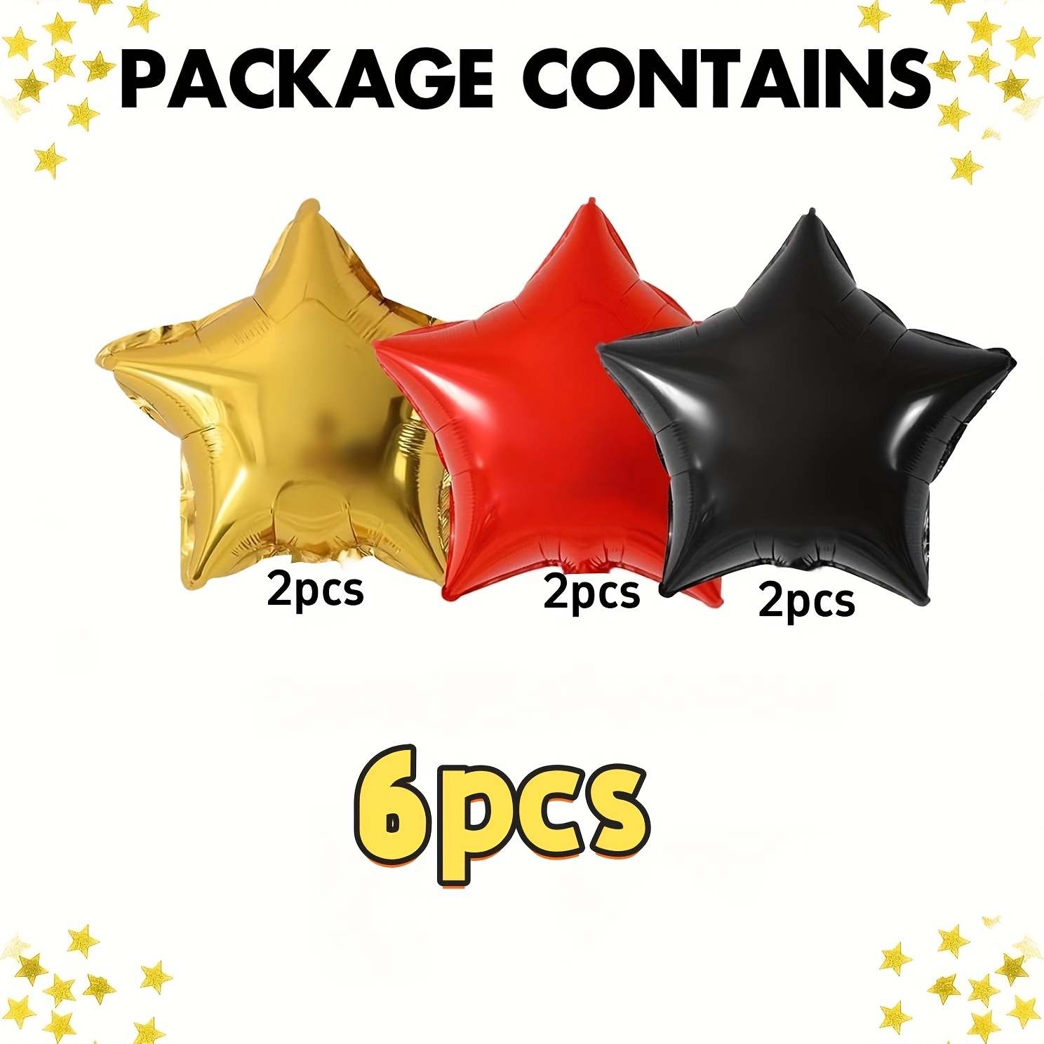 18-inch Helium- Balloons Suitable For Birthday, Wedding, Party Decorations - Helium-floatable Foil Star Balloons For &, Shiny Party Decor, Helium-activated Balloons (no Helium Not Included)