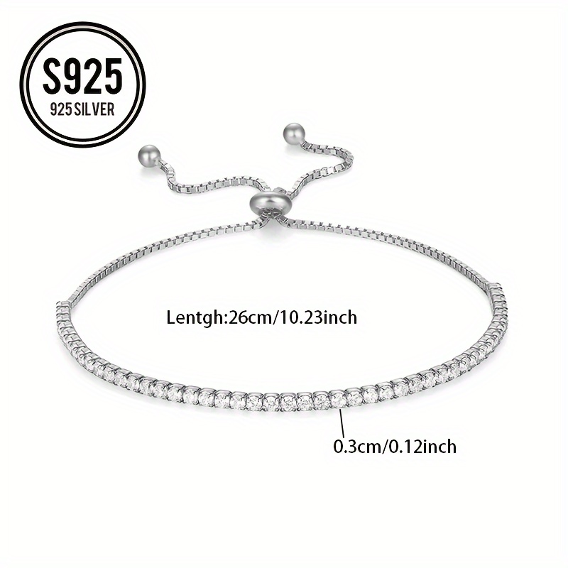 925 Silver Geometric Round Adjustable Bracelet