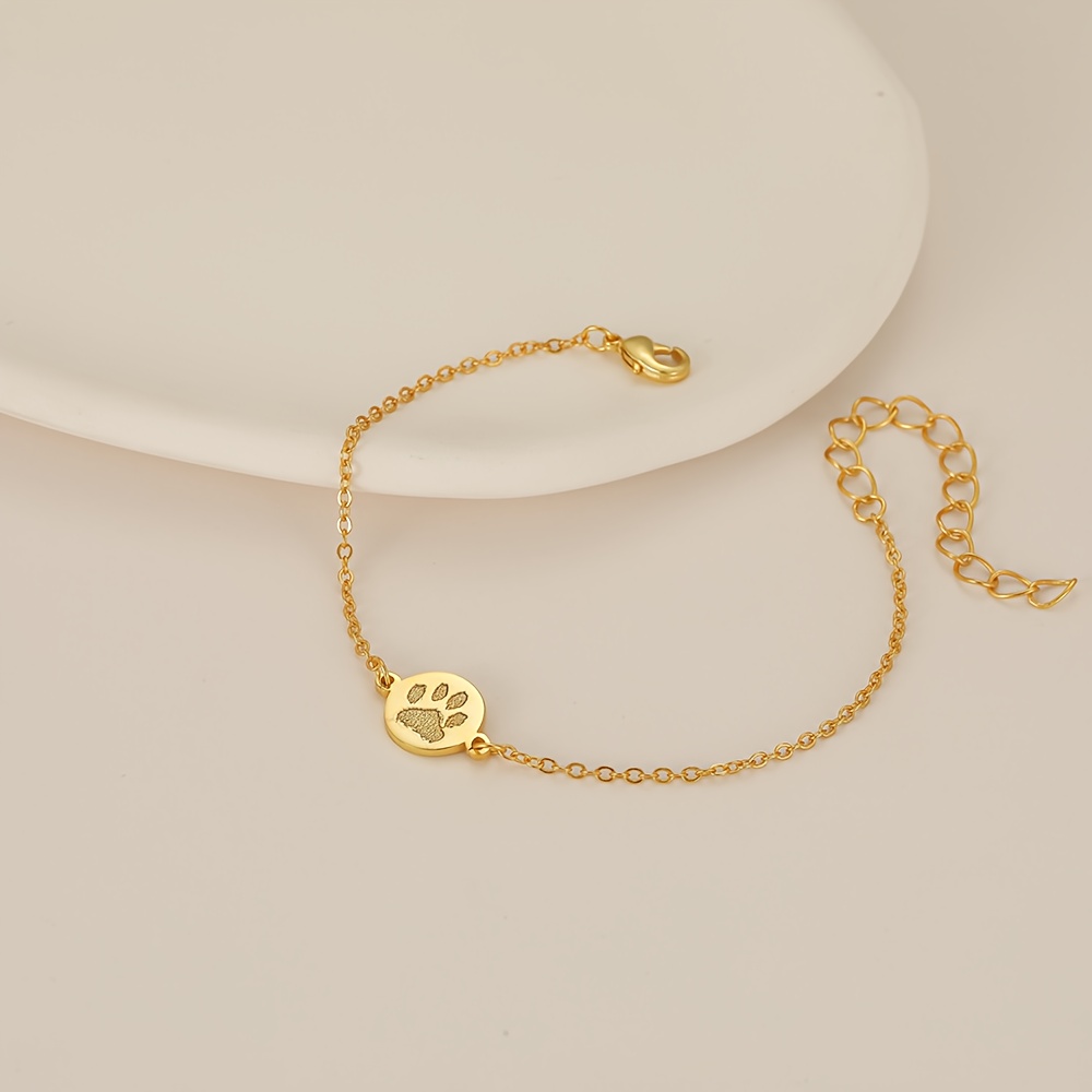 Custom Personalized Pet Paw Print Friendship Bracelet