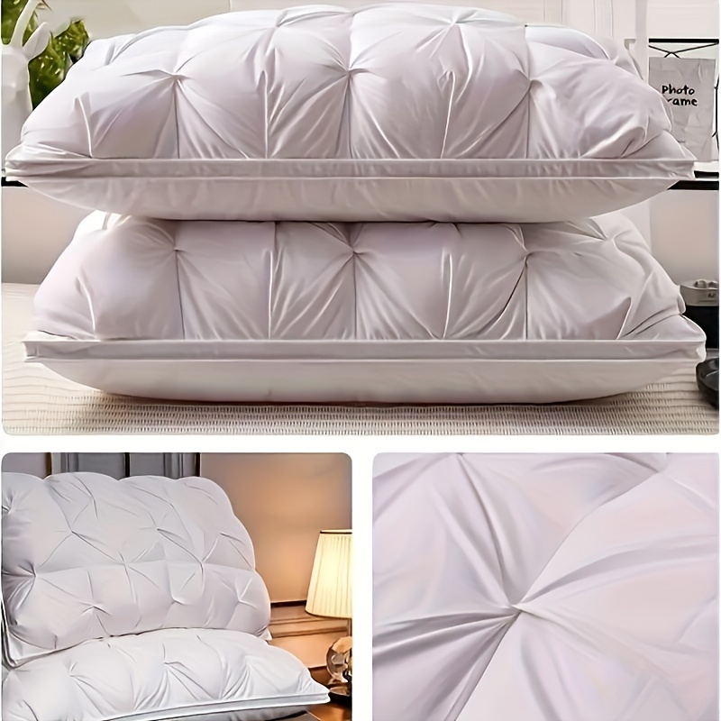 

2pcs, Luxury 700g Feather Pillow For Neck Support, Sleeping Pillow, Suitable For Home And Hotel Use, 2pcs