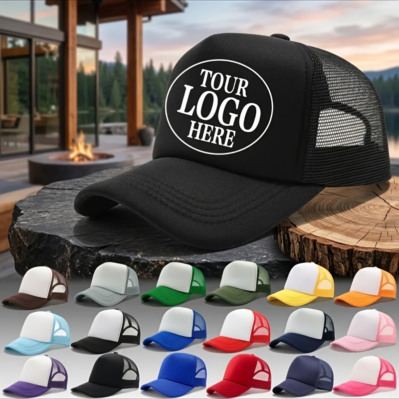 TEMU Customizable Personalized Picture Hat, Unisex Adjustable Baseball For Sports Activities, Advertising, Club, Work, Gift, Holiday Custom Logo Hat,