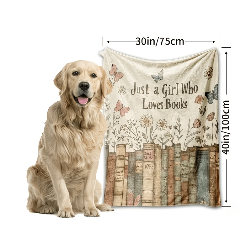 TEMU [book Blanket] 1pc Book Flannel Blanket Soft Pastel Colors (beige, Pink, Blue, Green, Brown, Orange, Flo