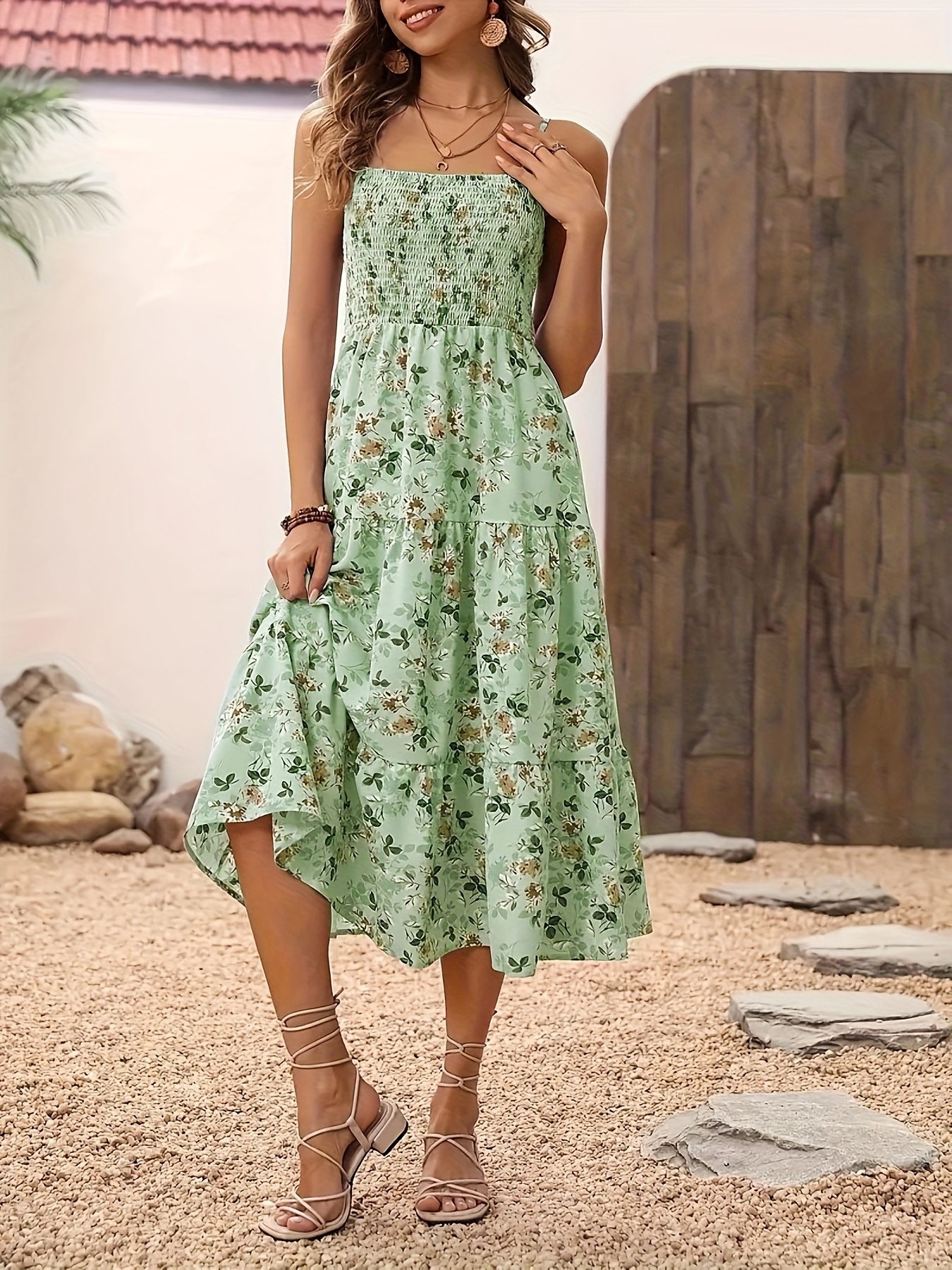 slim fit dress slacks Wedtrend Women Dark Green Bridesmaid Dress with Flower A Line Halter Tiered Chiffon Long Wedding Party Guest Dress, Black