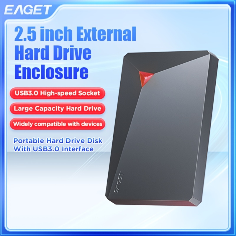 

Eaget 500gb Portable External Hdd, Usb 3.0 Hard Drive For Pc, Mac, Laptop, Ps4, 1 - 320gb Mechanical Storage, Ideal For Office Use