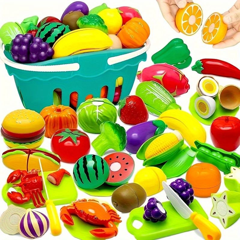 

[Meilleur Classement] de Jeu de Réutilisable 9/24pcs: Jouets de de Fruits & en Plastique Coloré Jeunes, Cadeau & Halloween