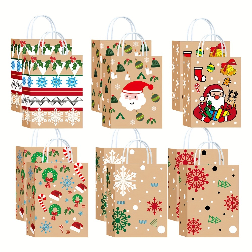 

24 sacs-cadeaux de Noël JIT, motif et canne à , sacs fourre-tout en kraft, sacs à cadeaux festifs pour les fêtes, fournitures de fête pour et , idéal pour les , les anniversaires et un général