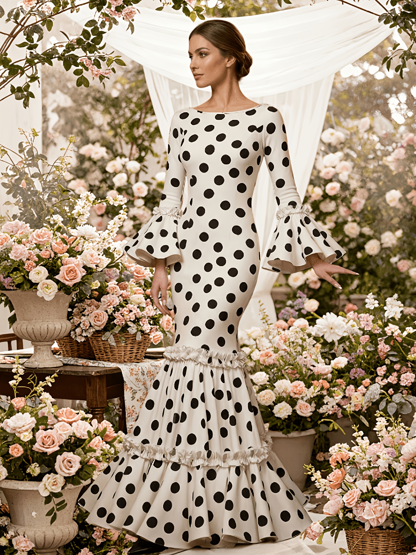 mermaid dress malaysia Fleurisse Padded Lace Mermaid Midi Dress in Orchid Pink