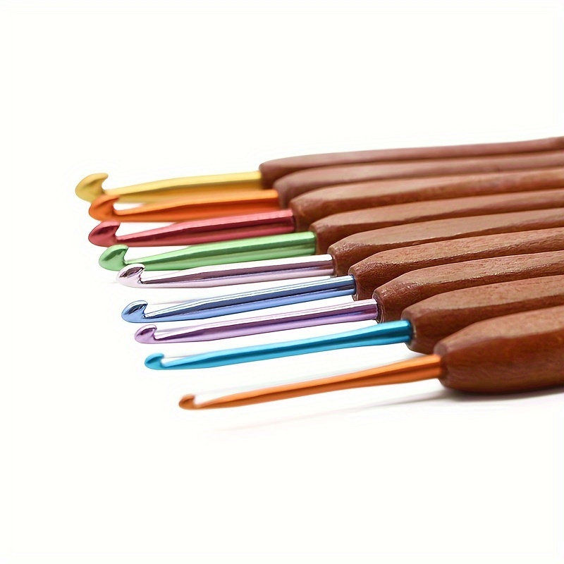 Ganchos de ganchillo ergonómicos de madera y resina | Furls Crochet Hook |  Agujas de tejer | Ganchos de ganchillo personalizados de 0.118 in a 0.630