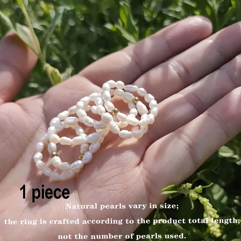 Women' Freshwater Pearls Ring - Minimalist Elegant Freshwater Pearls Suitable For Weddings, Layering Or Solo Wear, Versatile Everyday Wedding Accessory, Gift (valentine' Day)