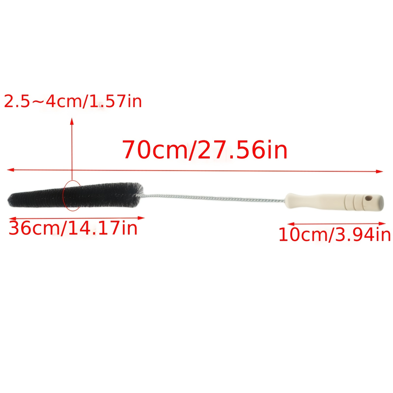 1 buc Perie multifuncțională pentru curățarea radiatorului cu mâner de lemn și peri din nailon - Îndepărtare eficientă a prafului și scamei pentru ventilații, unități AC, mașini de spălat, uscătoare, frigidere, congelatoare și balustrade de scară - Perfectă pentru dormitor, baie, bucătărie, sufragerie și altele