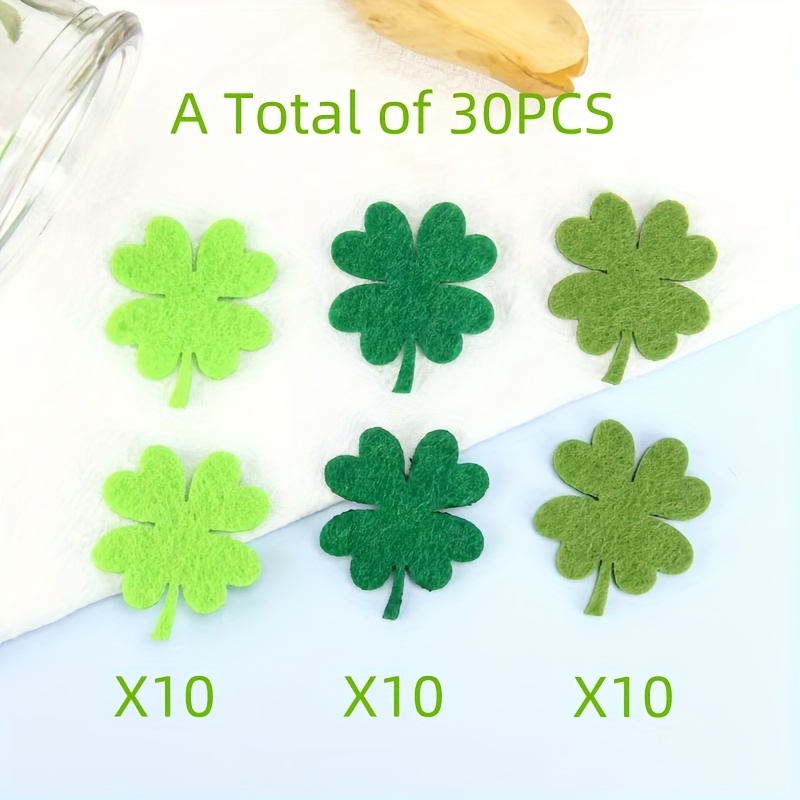 30pcs 's Day Leaf Felt Diy Decoration Accessories, Birthday Gift Diy Ornaments, Leaf Themed Home Decor, Carnival Party Decorations