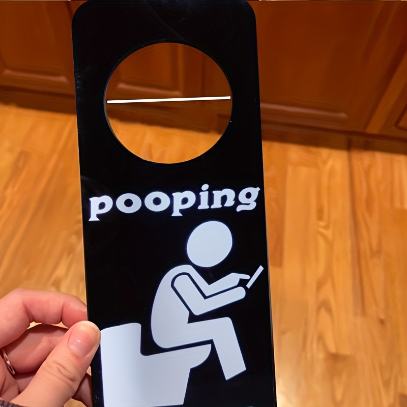 

Hilarious 'come Back Later' Poop Door Sign - Gag, No Batteries Required, Fun Bathroom Occupancy Indicator & Prank Decor