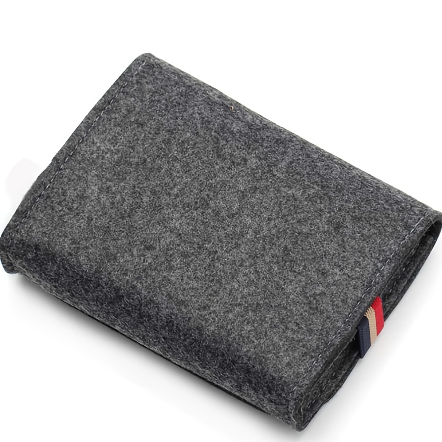 2pcs Portable Felt Storage Bags for Cables and Chargers