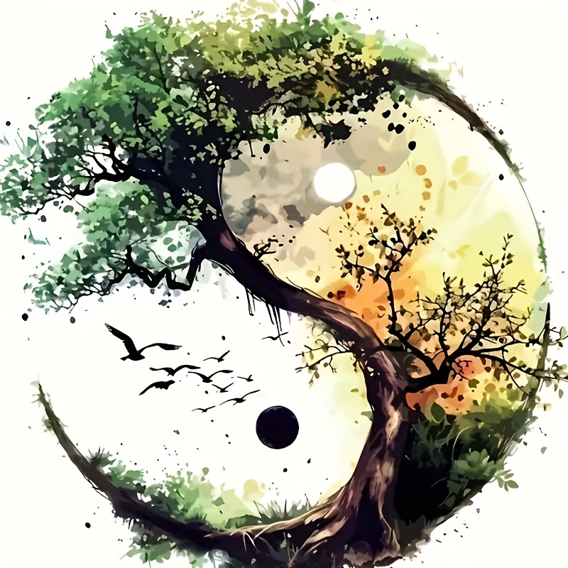 Yin Yang Tree Of Life Stickers, Suitable For Cars, Laptops, Bottles, Trucks, Mobile Phones, Motorcycles, Windows, Walls, Cup Stickers