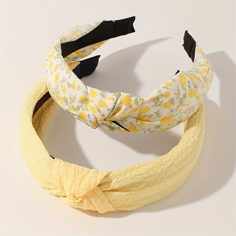 E-shop 2er-Set Süße und einfache florale Knoten-Stirnbänder, Damen-Haar-Accessoires, Alltags-Kopfbedeckung, passend zu jedem Anlass