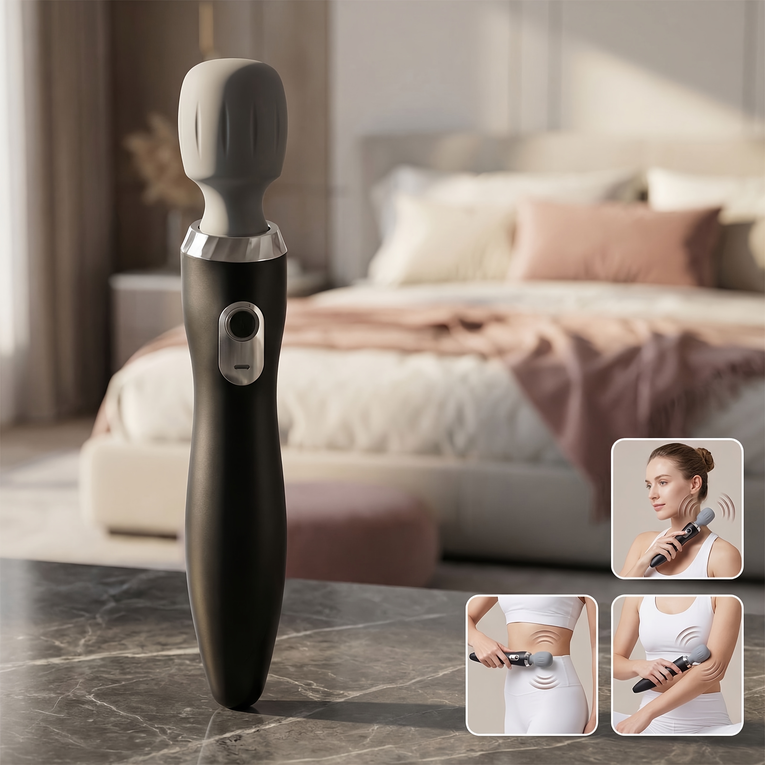 rechargeable portable massager for women 5 speed adjustable handheld electric massager for multiple   compact travel friendly for office students fitness great holiday gift idea for her