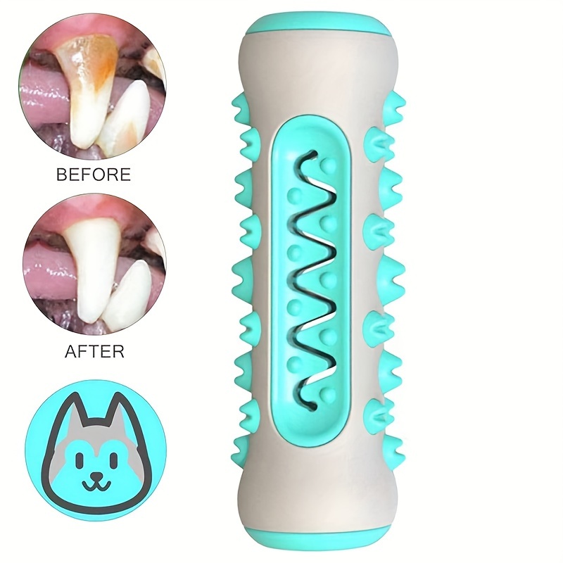 durable rubber dog chew toy dental cleaning brush for all breeds interactive training self cleaning design