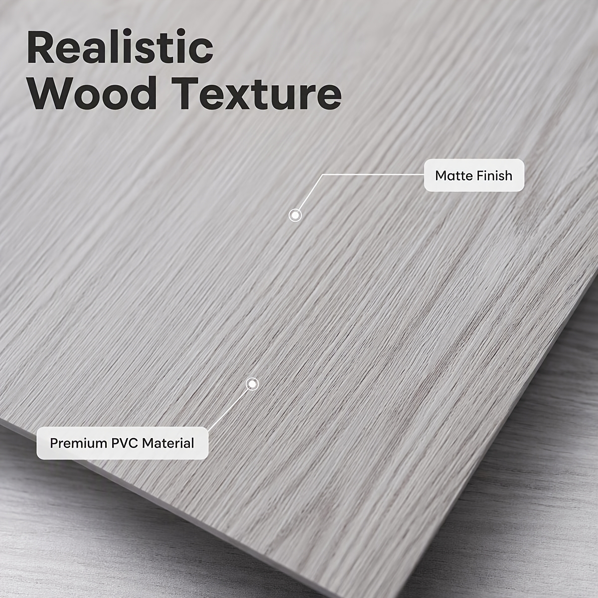 TEMU Self-adhesive Flooring, 36pcs Pack - X 6 Inches, 5.02 Square Meters, Wood Grain Effect, Washed Gray. Suitable For Bedrooms, Bathrooms, Living