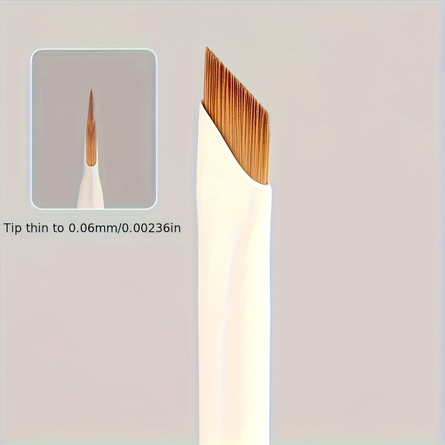 Porcelain White Angled Eyeliner and Eyebrow Brush Set
