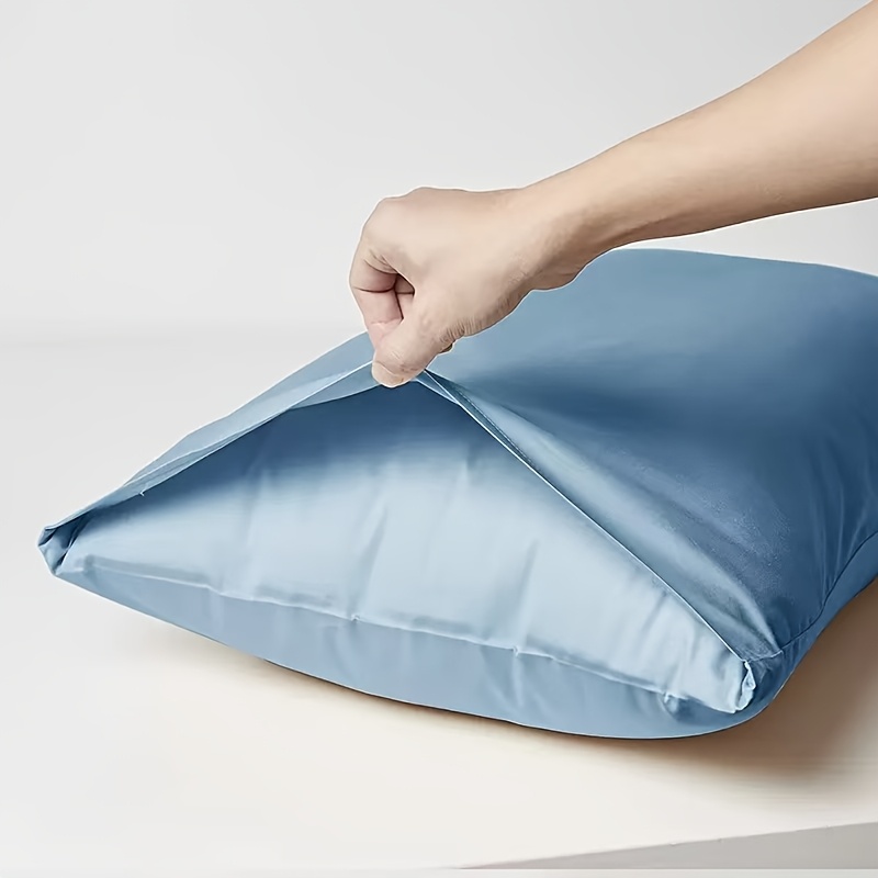 1pc Classic Color Soft And Comfortable Satin Pillowcase - Envelope Style - Beneficial for Skin And Hair