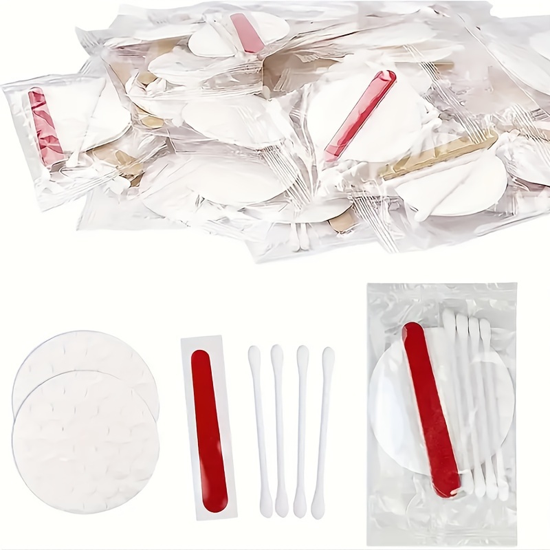 

30/50pcs Kit - Cleaning And Kit - Individually Wrapped, Includes Pads, Disposable , Swabs & Nail File For Hands, Feet & Nails Care