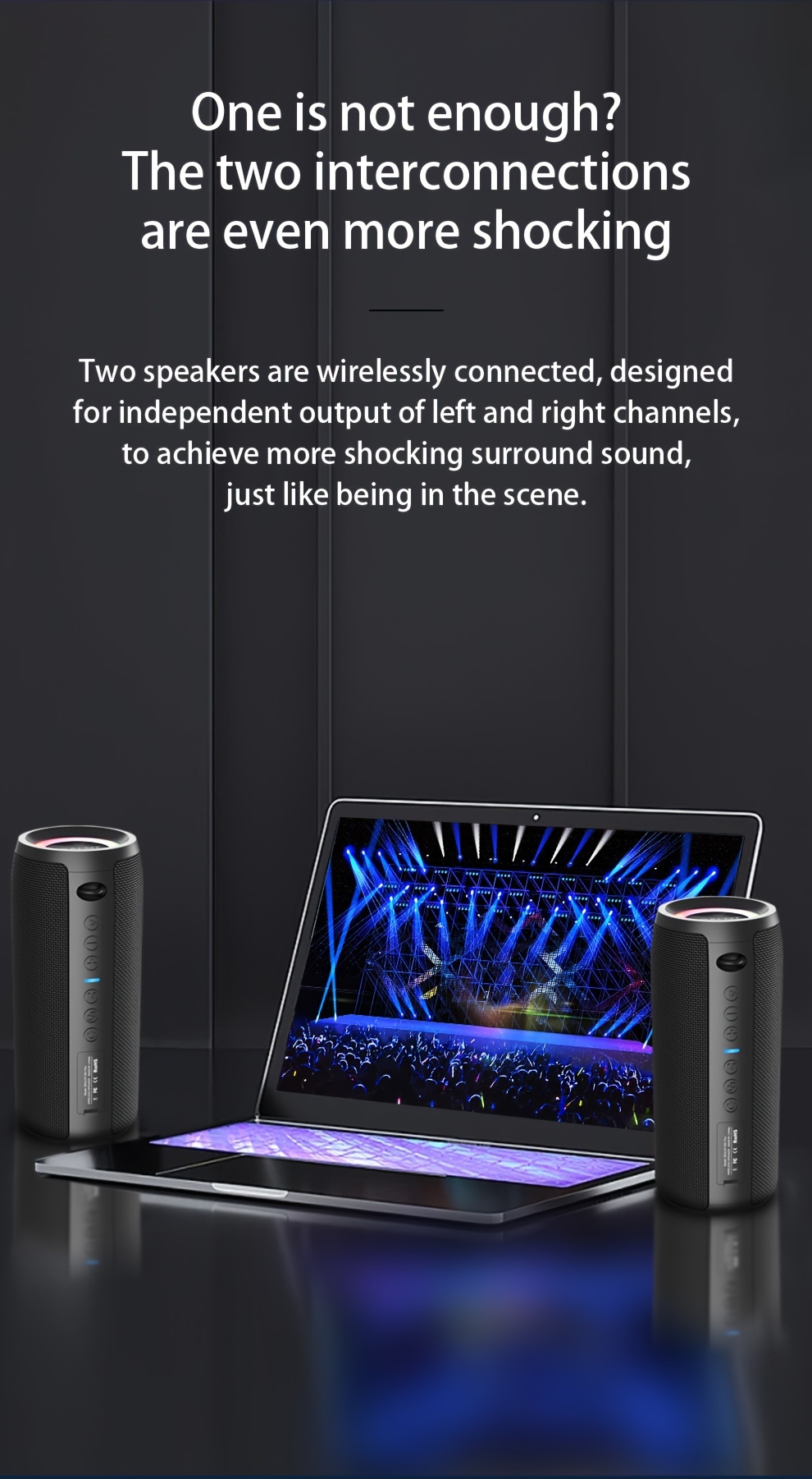 ZEALOT S51 Pro Haut-parleurs sans fil 40W - 16 heures d'autonomie, double appairage, basses explosives, IPX5, subwoofer portable avec port Type-C, chargement USB-C, son surround 7.2, pour la maison, la voiture, le camping, les voyages et l'extérieur