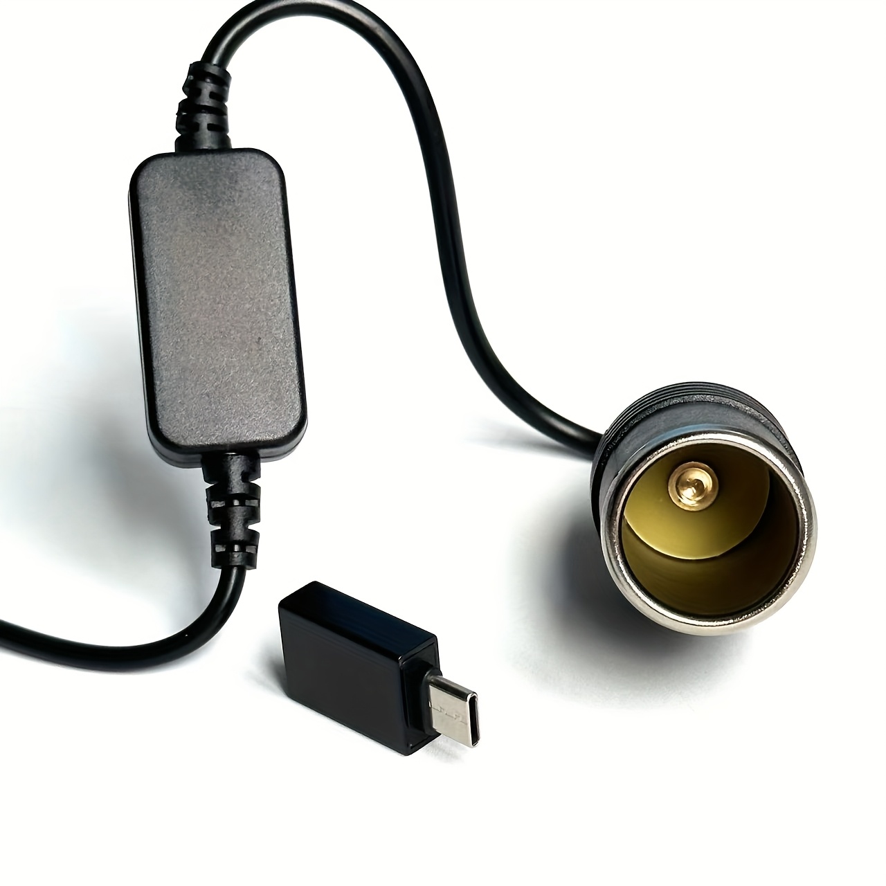 female cigarette lighter to usb 12V Car Socket Converter Adapter Cable Connector MetalAdapter Size 1 set cigarette cable usb