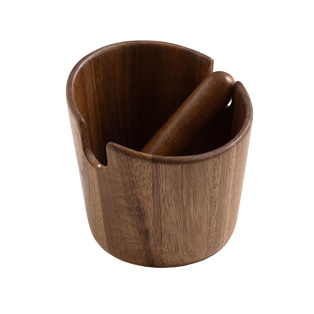 Image of Coffee Knock Box Espresso Knock Box,wood Bin For Espresso Machine Acacia Wood Knock Box Suitable For Coffee Bar Decoration-coffee Bar With Living Room