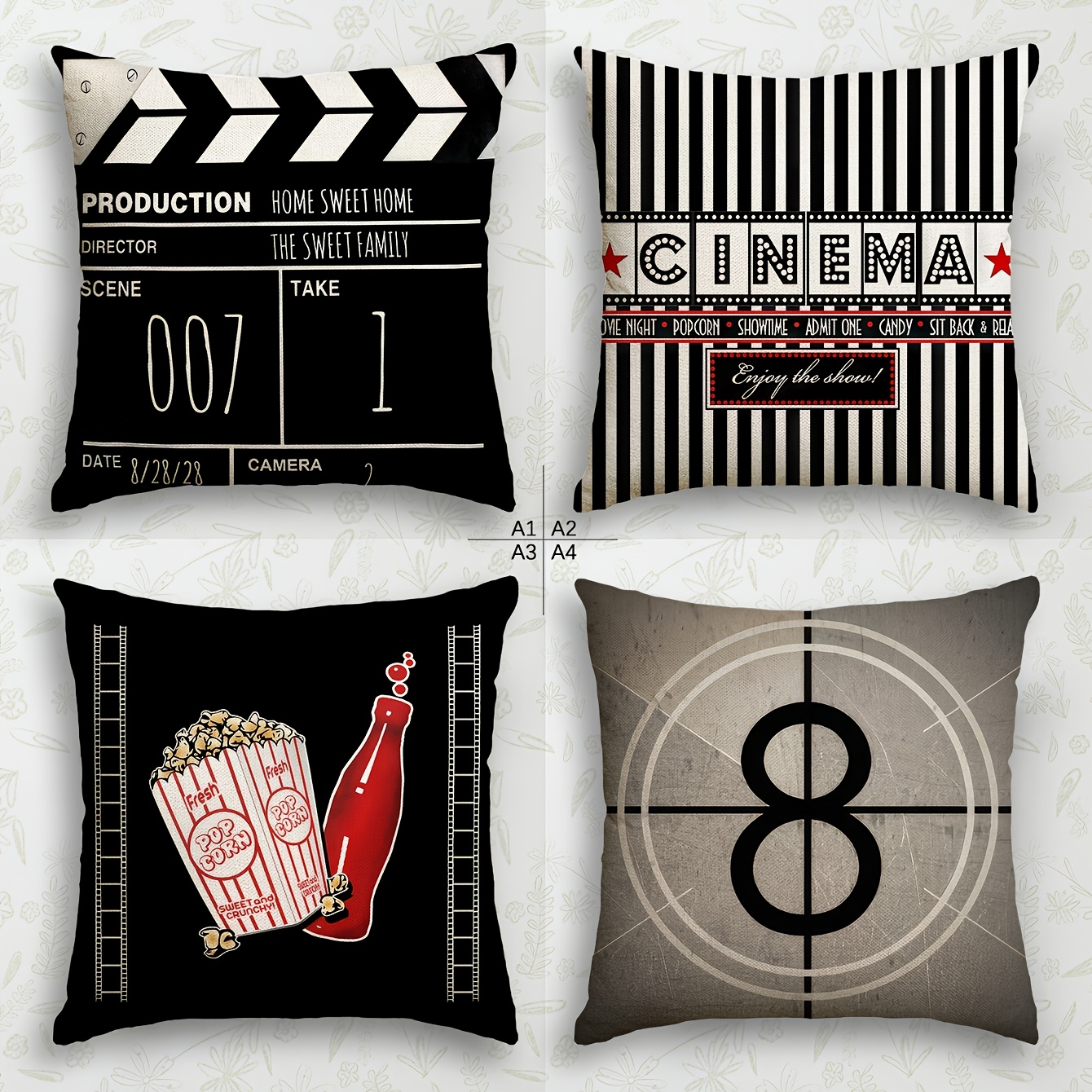 

- Set Of 4, Washable , Sofa Cushion For - 18x18