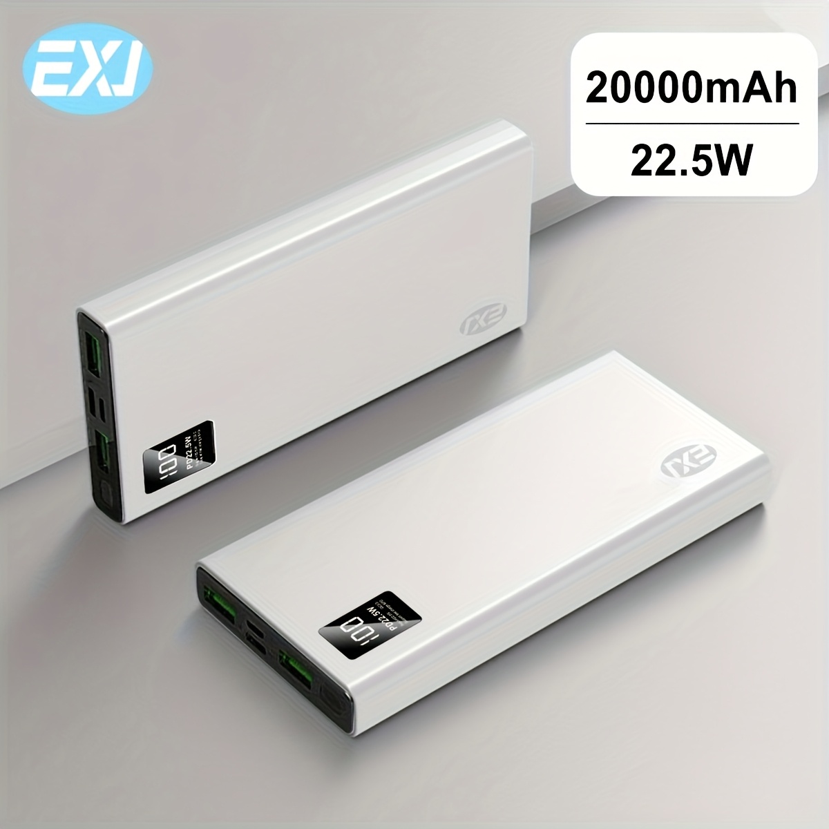 Batterie Externe 20000mAh Powerbank 20000mAh 22.5W PD3.0 - Batterie Portable USB-C Charge Rapide Avec écran LCD Chargeur USB-C Portable