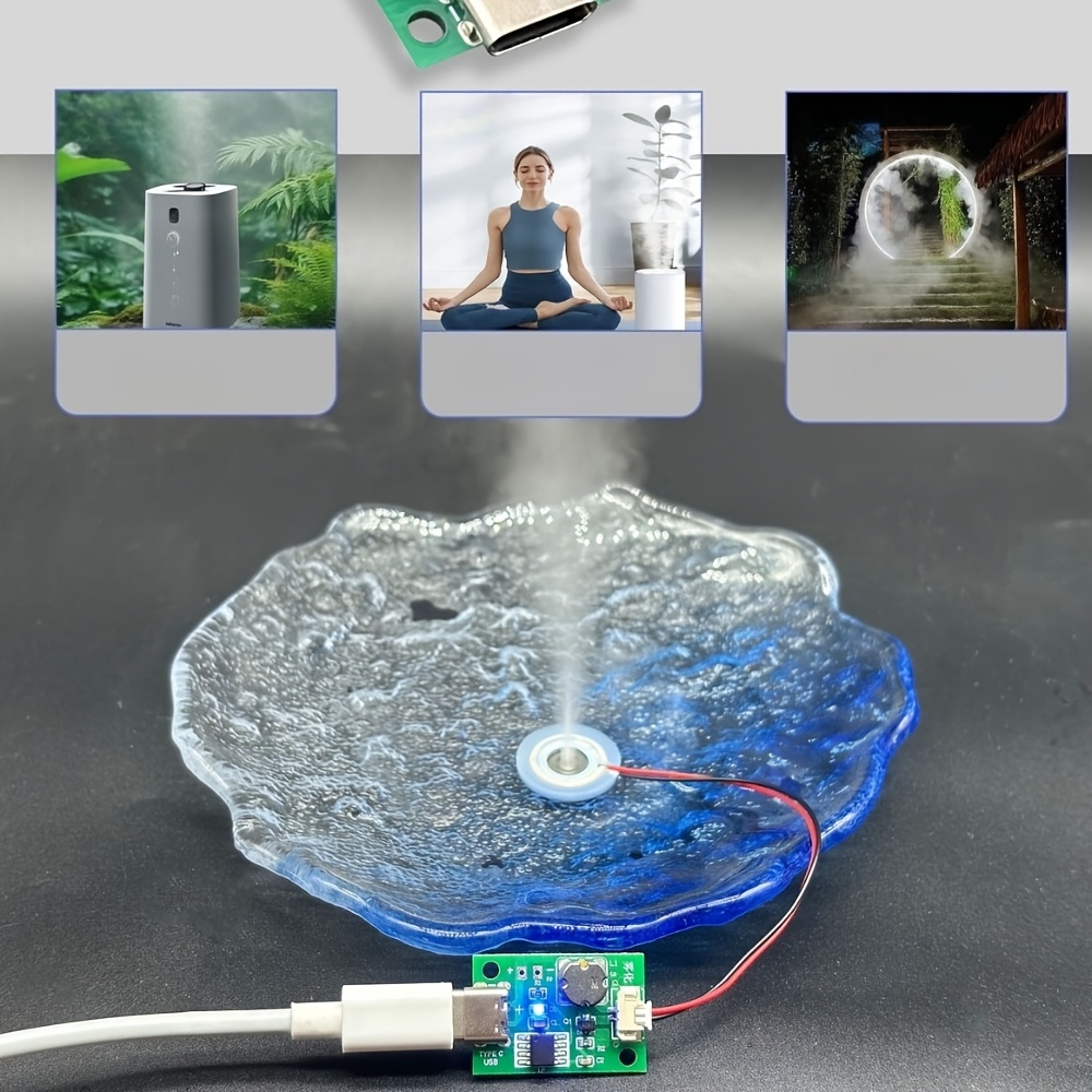 DIY Luftbefeuchter-Kit – 5V Nebelerzeuger-Modul Mit 108 KHz, Inkl. Zerstäuberplatten – Für Einzel- Oder Mehrfach-Sprühmodus – Flexibel & Effizient