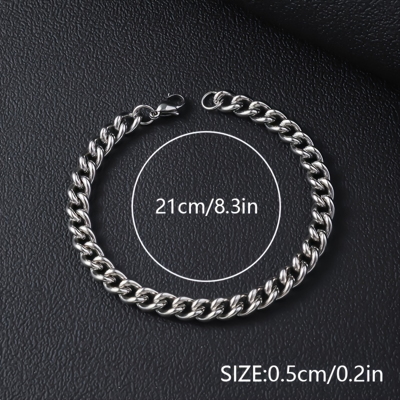 12pcs Pulseras Cubanas de Acero Inoxidable Estilo Hip Hop - Perfectas para Uso Diario y Regalos