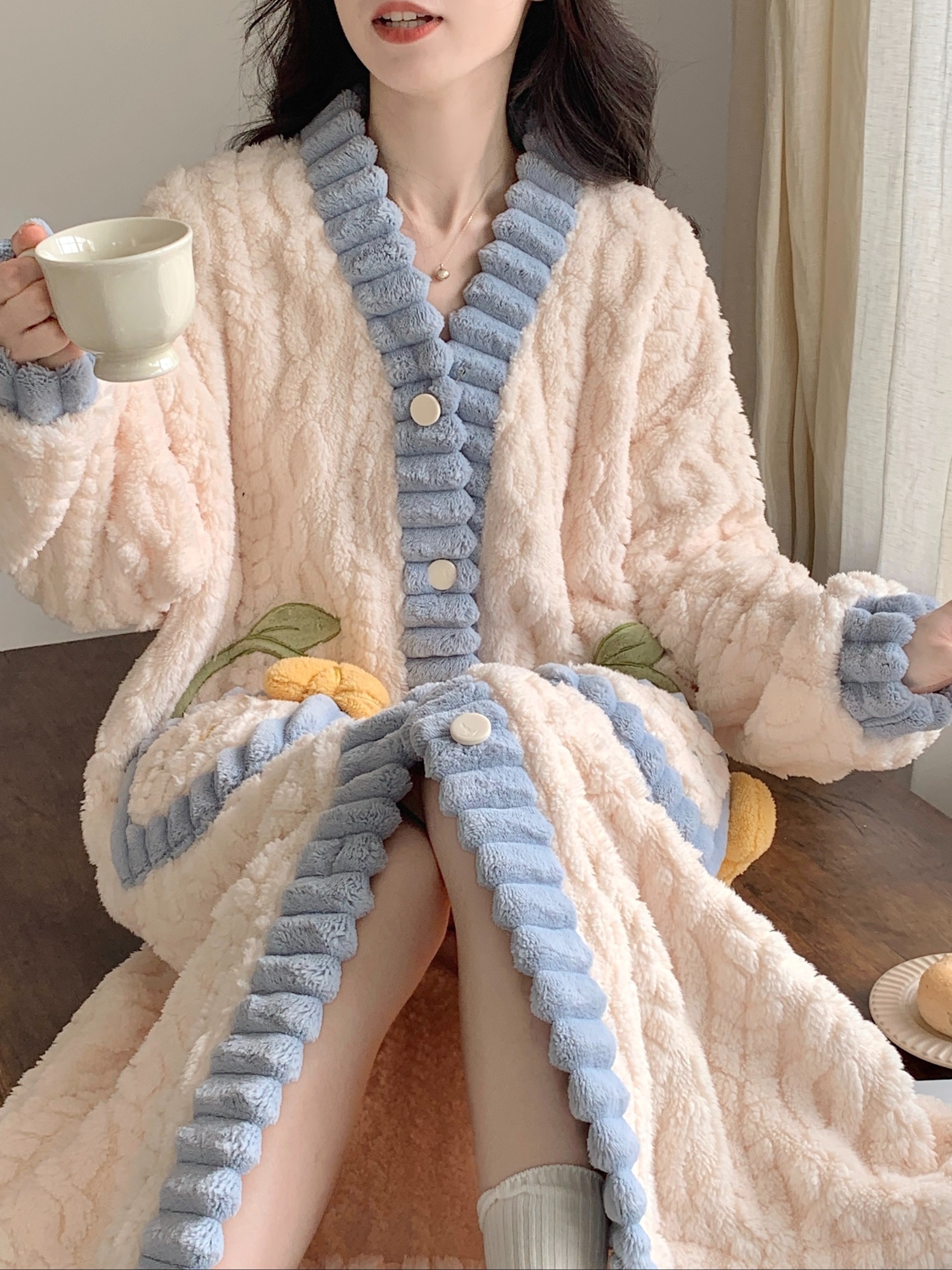 Flower Decor Fuzzy Night Robe: The Ultimate Guide to Comfort and Style