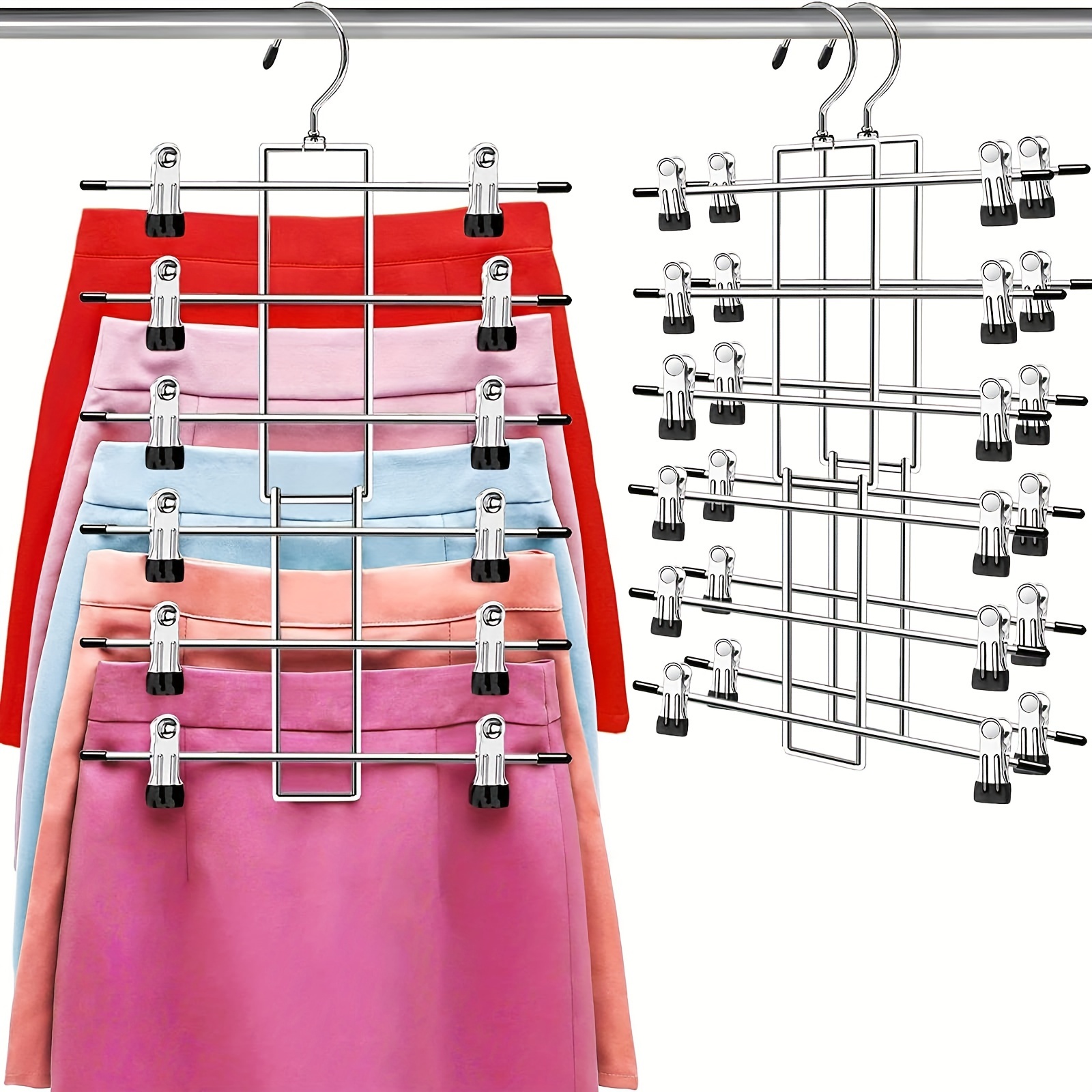 

6- Skirt 360° : -saving Closet Organizer - , , - Suitable Of Clothes - Of Stainless Steel