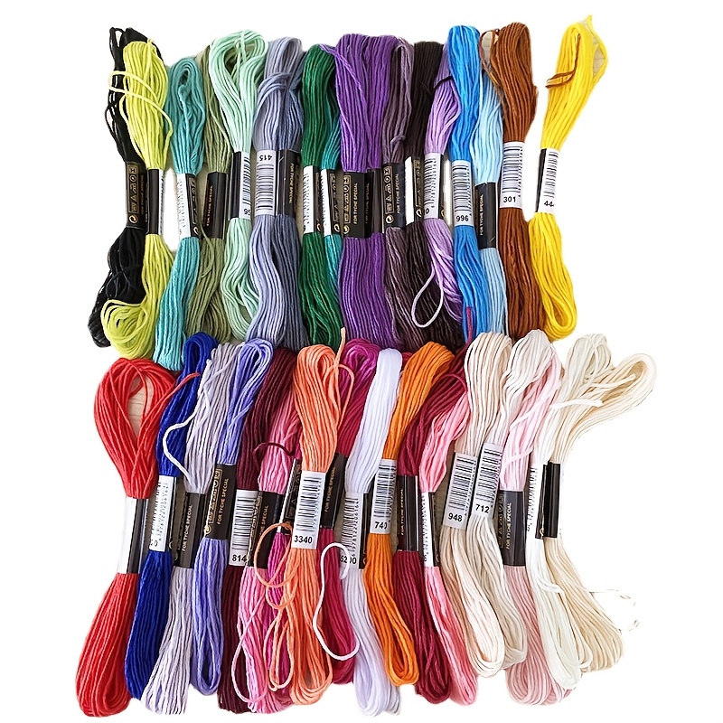 

Skeins Embroidery Floss Set, Colors, % Thread For Stitch, & Diy Crafts, Fabric Material, Craft Supplies