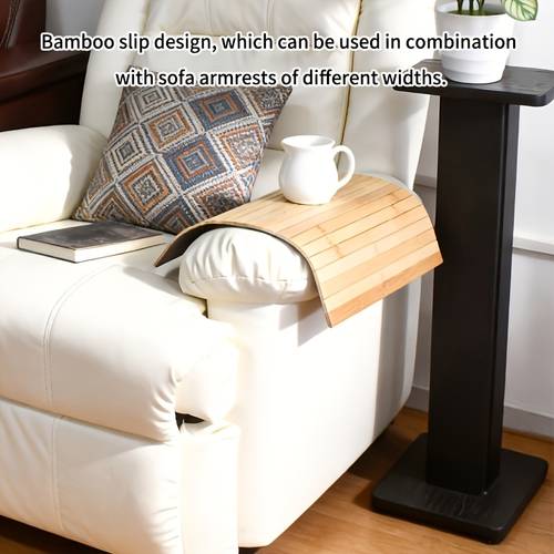 item picture sofa armrest pad sofa accessory natural bamboo material foldable